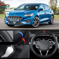 38cm non slip dreathable suede steering wheel cover for ford focus car interior decoration accessories