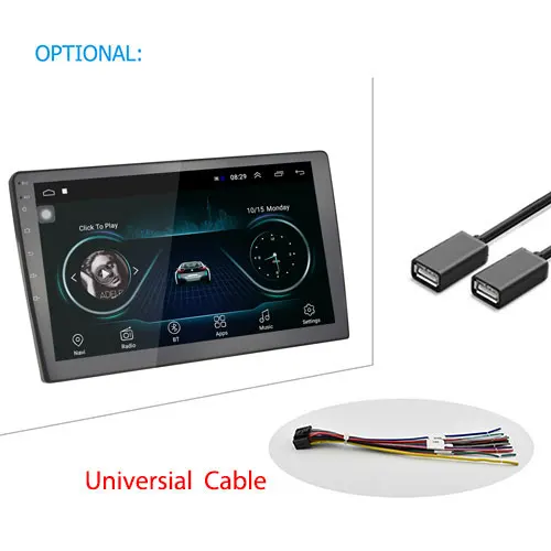 Universal Podofo Android 10,1 ''MP5 мультимедийный плеер gps навигация Авторадио Bluetooth автомобильное радио wifi Зеркало Ссылка 2 Din автомобильный аудио стерео - Цвет: Universal