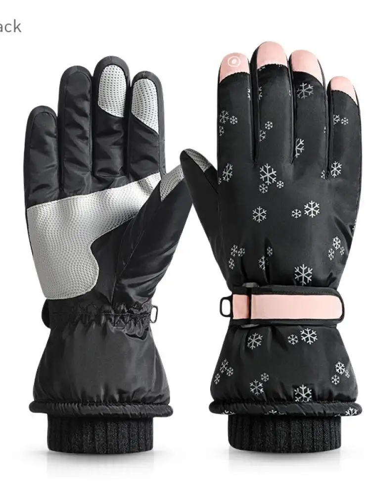 

Женские зимние модные теплые ветрозащитные водонепроницаемые износостойкие Бархатные перчатки для катания на лыжах и верховой езды