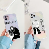 tokyo revengers manjiro sano phone case for iphone huawei p 7 8 9 11 12 10 30 40 s x xs xr mini pro max plus laser transparent