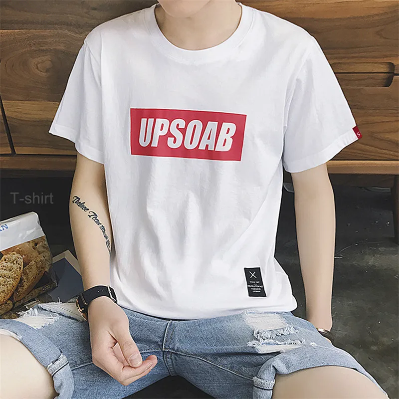 

4052-new men's short-sleeved t-shirt trendy summer men's loose tops