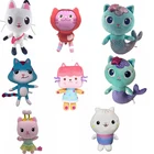 Мягкие плюшевые игрушки Gabby для кукольного домика Mercat, Мультяшные мягкие игрушки, Русалка, DJ-Кот, панды, лапы, плюшевые куклы, подарки для детей на день рождения