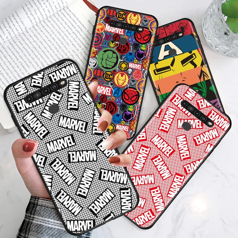 

Marvel Fashion Logo For LG G8 V30 V35 V40 V50 V60 Q60 K40S K50S K41S K51S K61 K71 K22 K31 K42 K92 ThinQ 5G Phone Case