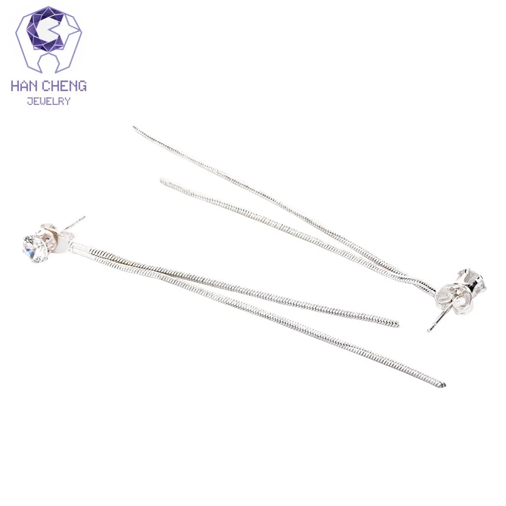 HanCheng Новые Модные посеребренные висячие серьги подвески с драгоценными камнями