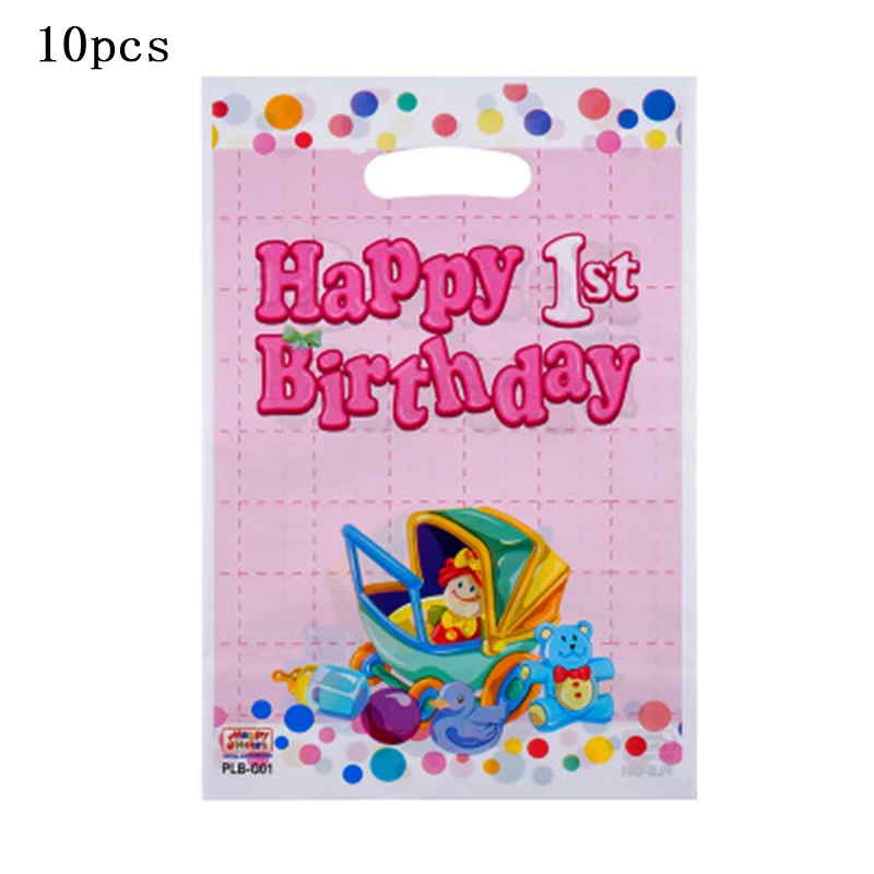 Милый мультяшный пластиковый подарочный пакет с днем рождения пончики принц