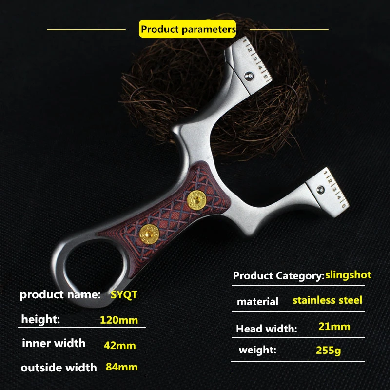 Рогатка охотничья из нержавеющей стали с резиновым ремешком|Лук и стрела| |