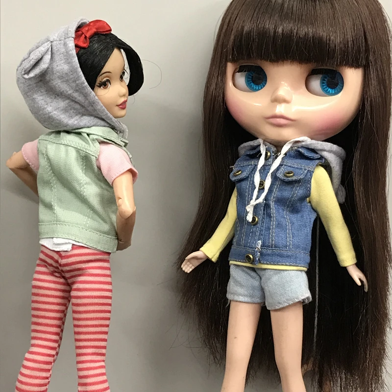 Blyth куртка с капюшоном Озон джинсовое пальто кукольный наряд(Fit blyth, BJD, озон, pullip, лат, licca, ob, kurhn, 1/6 кукла