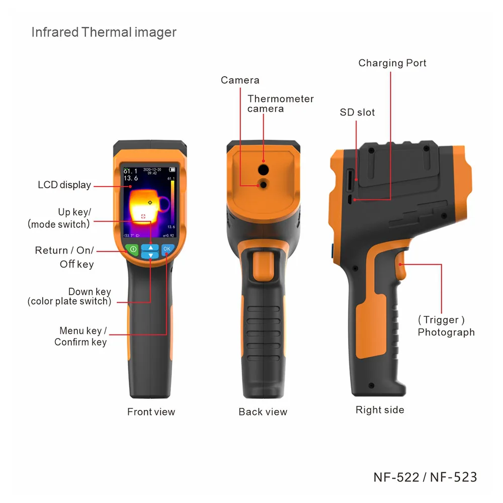 NF-522 Noyafa Инфракрасный Тепловизор-40 °C ~ 330 промышленная тепловизионная камера