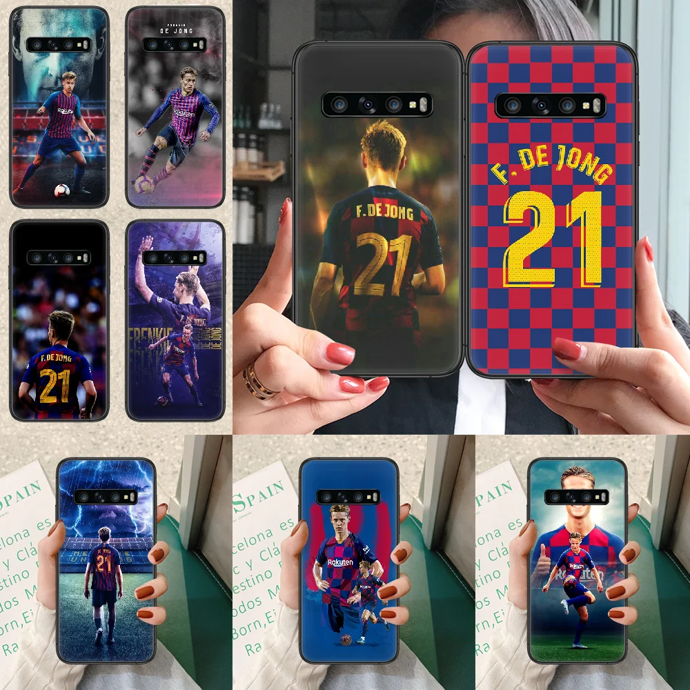 

Frenkie de Jong football Phone Case For Samsung Galaxy Note S 8 9 10 20 Plus E Lite Uitra black Funda Painting Shell 3D