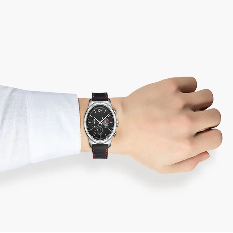 

AAA Men's Multifunction Watch Stainless Steel Case High Quality Quartz Movement Fashion Waterproof Boss Style Male Watch