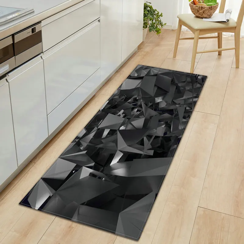 

Modern Kitchen Mat Long Strip Bedroom Entrance Doormat 3D Pattern Home Floor Decoration Living Room Carpet Bathroom Non-Slip Rug