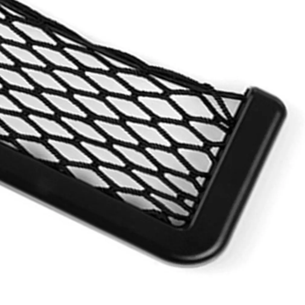 Car Storage Net Bag Car Sticky Net Pocket Car Hanging Ornament Decoration Phone Change Card Storage Bag