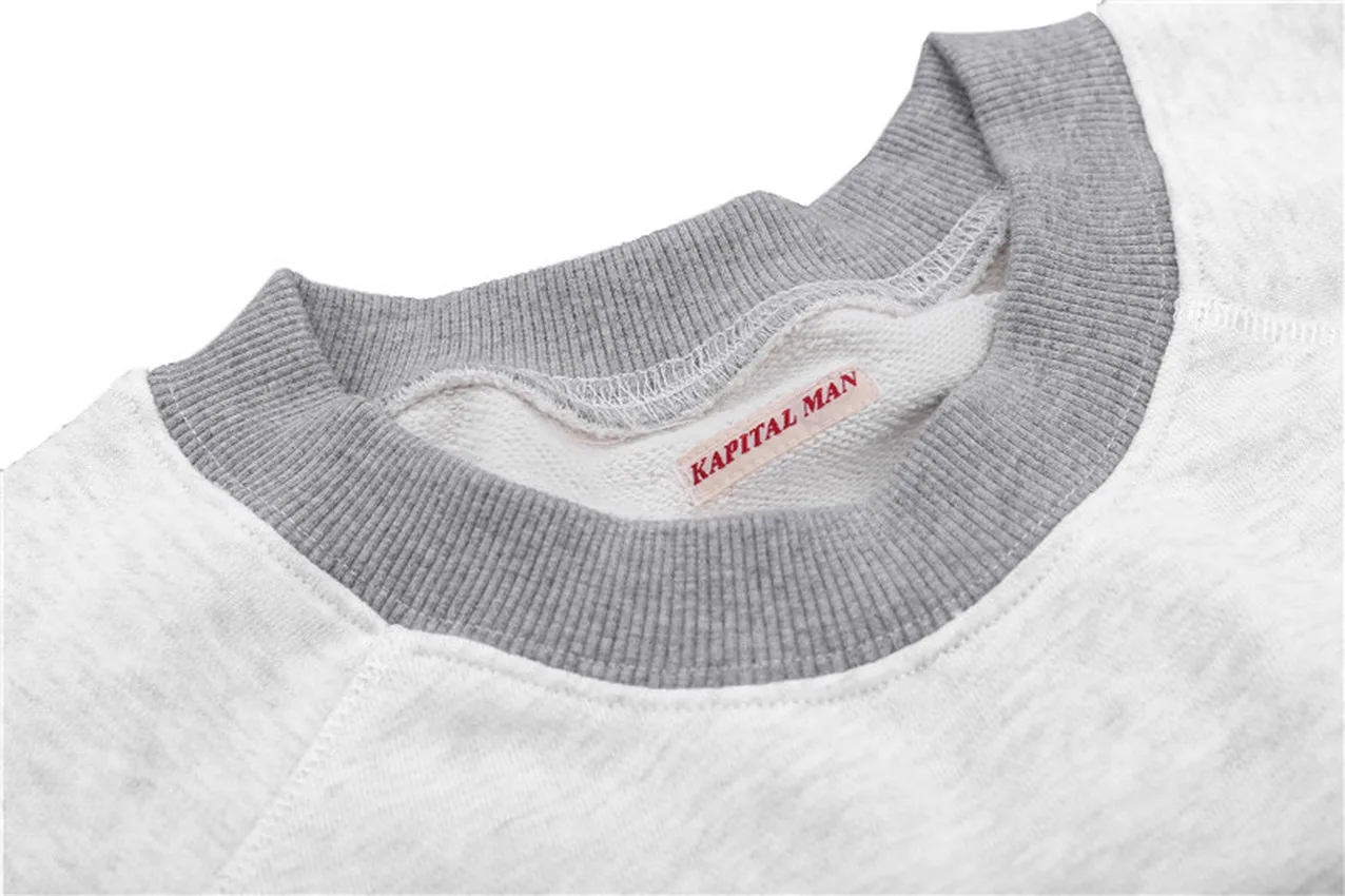 

Heavy Fabric KAPITAL BEETHOVEN MOON LIGHT Sweatshirts Men Women Crewneck Fashion Hooded Pullovers