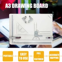 a3 drafting drawing board ruler table adjustable angle art draw tool single end ruler curve ruler