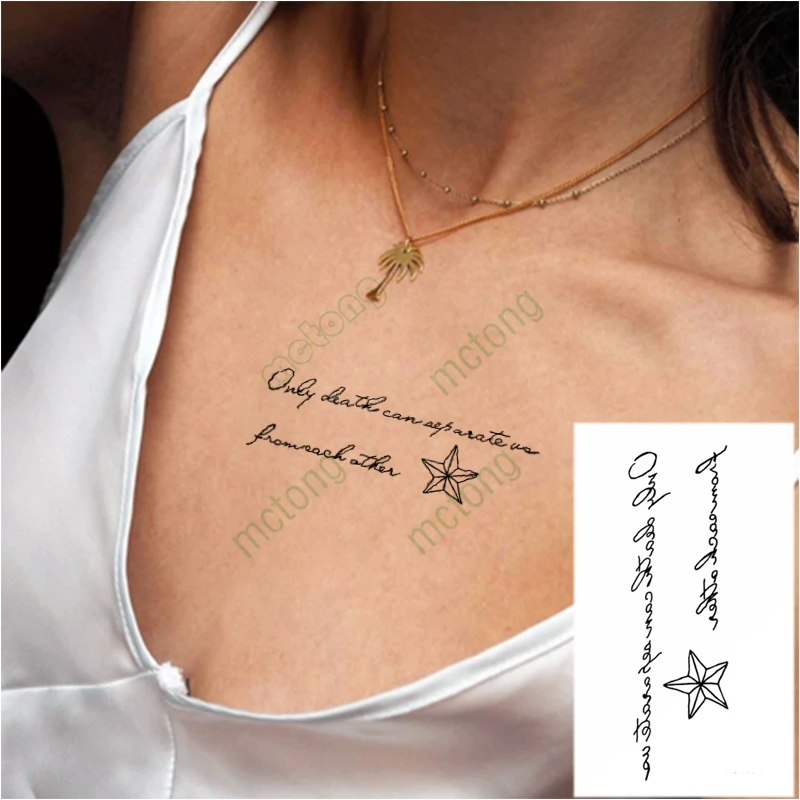 

Waterproof Temporary Tattoo Sticker Ins Letter Anchor Arrowr Flash Tatoo Fake Tatto Arm Leg Wrist Foot Hand for Men Women