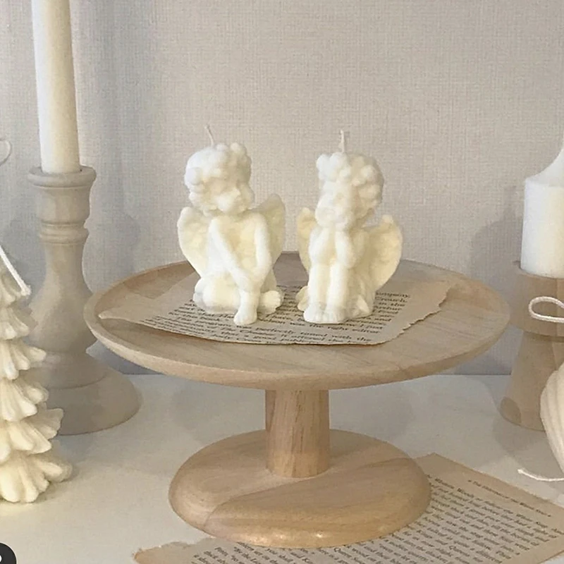1 шт. милые щека Ангел ароматическая свеча Форма лампы в форме свечи ручной работы