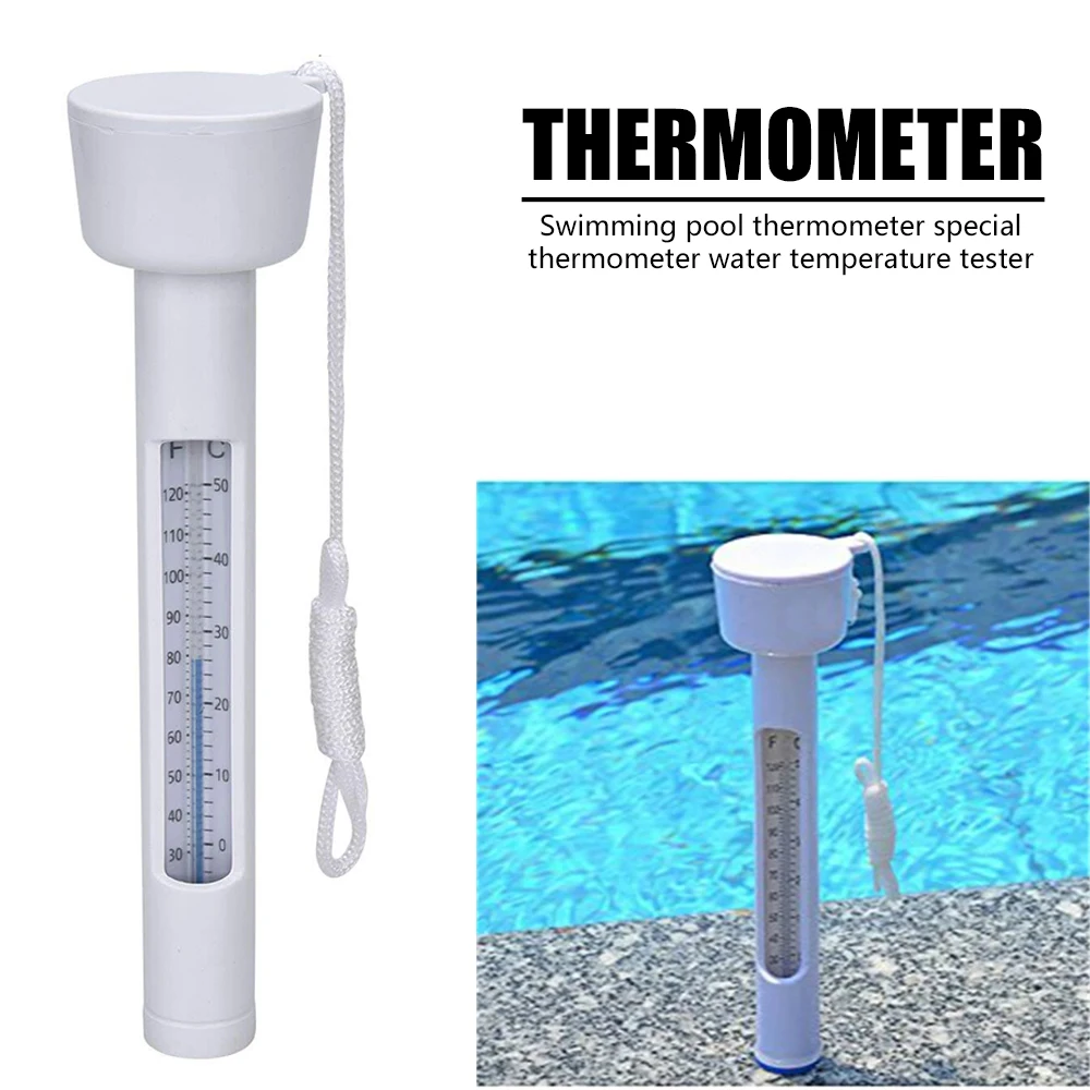 

Термометр для плавательного бассейна портативный легко читаемый тестер температуры воды, плавающий тестер для горячей ванны, спа-ванны, те...