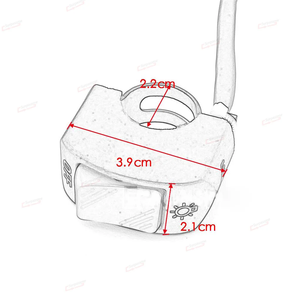 5 шт./компл. мотоциклетный ABS фотопереключатель красный желтый зеленый синий