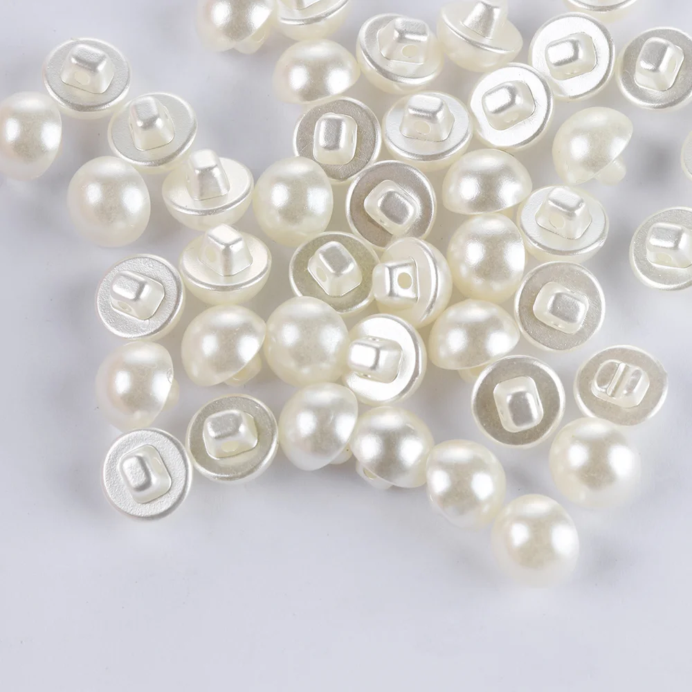 

50PCS Round Sewing Pearl Buttons Scrapbooking Garment Decorative DIY Crafts Tool Mushroom Buttons For Clothing Dress Accessories
