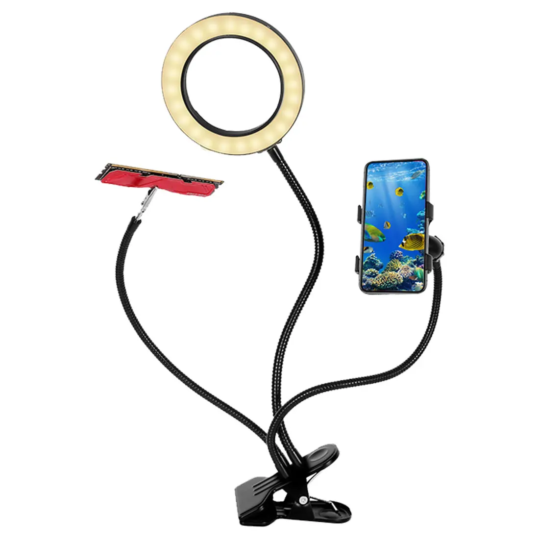 

10X 3 Colors LED Magnifying Glass Lamp Foldable Illuminated Magnifier USB For Soldering Iron Repair/Loupe Reading/Rework/Solder