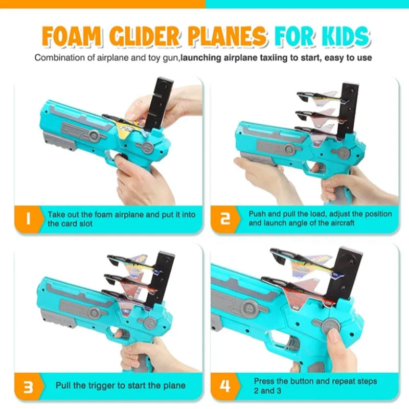 Авиамодельный стартовый пусковой механизм самолёта для детей, играющих в стрельбу из самолёта на открытом воздухе, спортивная игрушка.