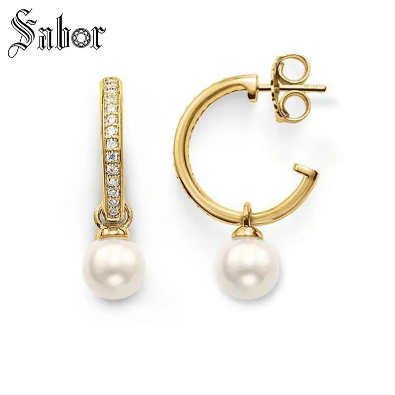 Серьги-кольца с креольским жемчугом на петлях новинка 2020 Модная бижутерия для