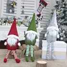 Рождественские украшения для дома с Санта Клаусом, визуально удлиняющие ноги плюшевое украшение декором детская игрушка в подарок Рождественский Эльф на полке кукла Деревянная