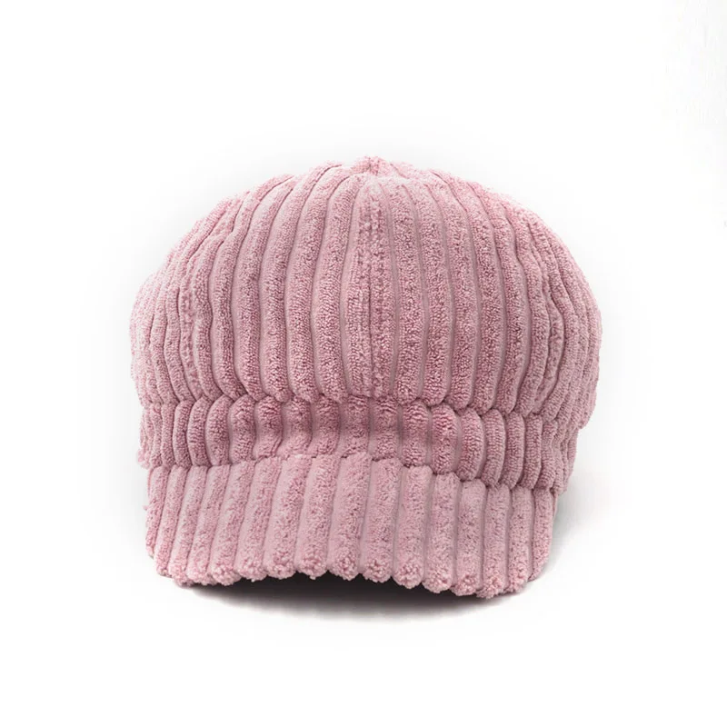 Осенне-зимние шапки для женщин однотонные Восьмиугольные газетчика мужчин и