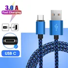 USB 3,0 кабель для передачи данных, кабель для быстрой зарядки для Sony Xperia 5 II 1 10 XA2 Honor Redmi 9 Note 10 Pro 5G LG Velvet HTC Type C, зарядное устройство USB