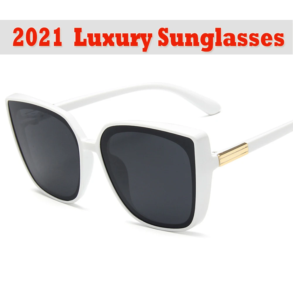 2021 Cateye Designer Sunglasses Women High Quality Retro Sunglasses Women Square Glasses Women/Men Luxury Oculos De Sol N180