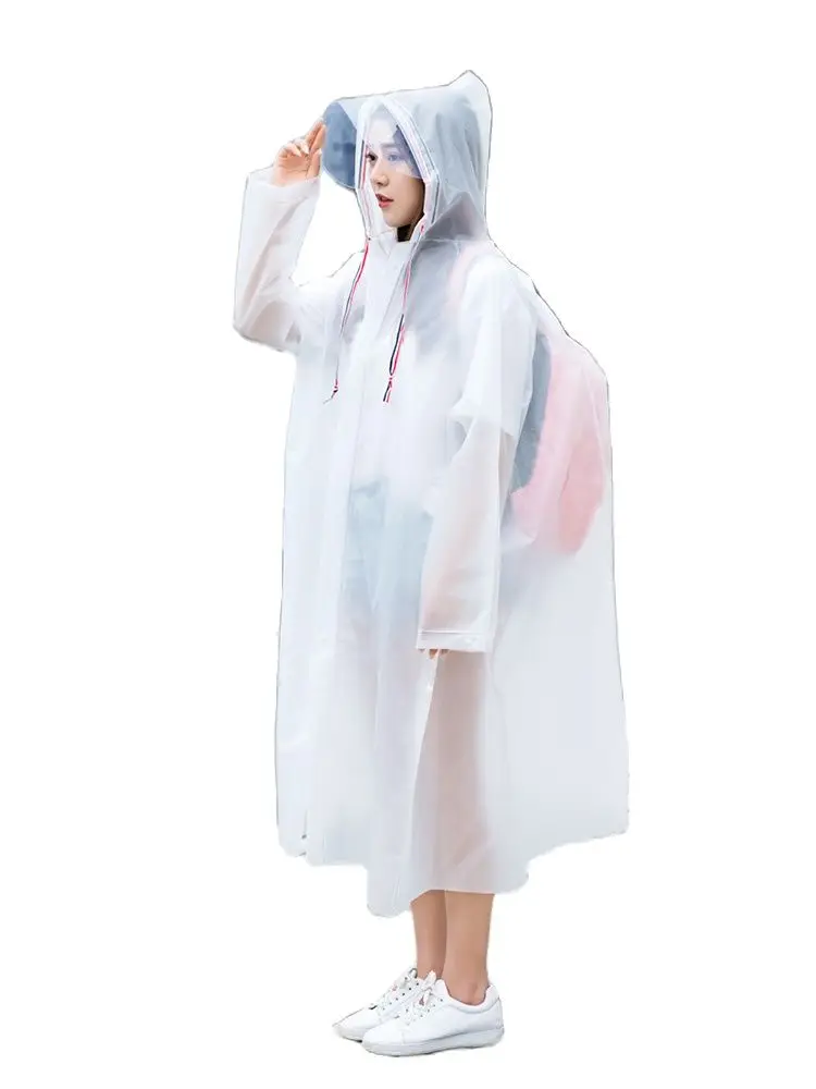 

Clear Raincoat Women Rain Ponchoelectric Motorcycle Bicycle Transparent Rain Partner Long Coat Women Gabardina Mujer Rain Gear
