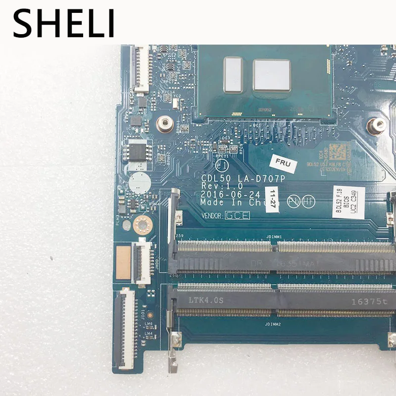 SHELI LA-D707P 909213-601 для HP 15T-AY Материнская плата ноутбука I5-7200U DDR4 909213-001 | Компьютеры и