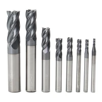 8pcs 2 12mm 4 flutes carbide end mill set tungsten steel milling cutter cnc tool