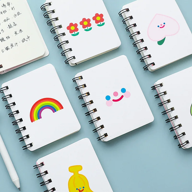 

Notebook Portable Small Notebook Mini Rollover Coil Notebook Cute Pocket Notebook Notepad English Vocabulary Book Notebook