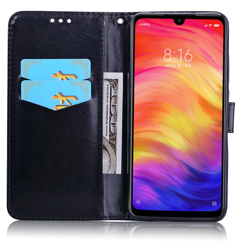 Чехол для телефона для Xiaomi Redmi Note 8 Pro Чехол силиконовый бампер кожаный флип-чехол для Xiaomi Redmi Note 8 PRO Note8 Pro черный Fundas