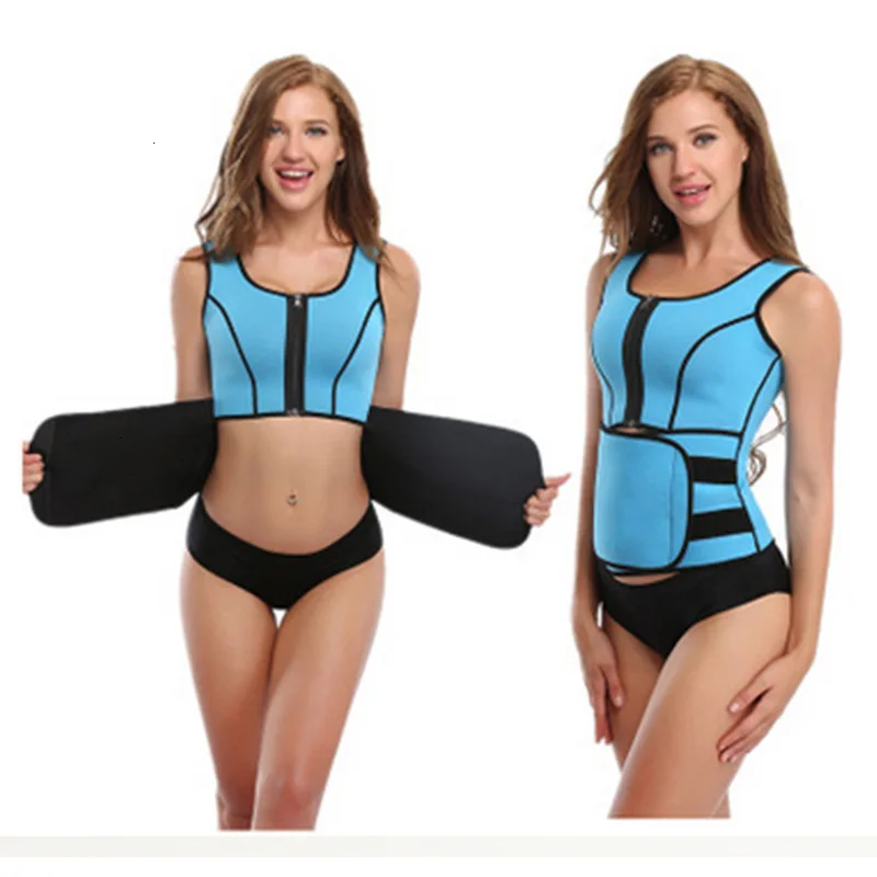 Неопреновый спортивный жилет для сауны тренировочный похудения женщин с