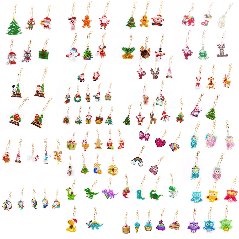 Рождество 5D DIY алмазная живопись полная дрель набор брелоков Мозаика Искусство