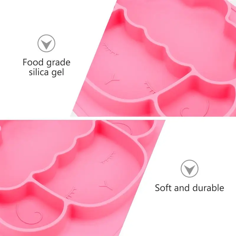 

Children Silicone Plate Animal Shape Feeding Bowl Silica Gel Dishes With Suction