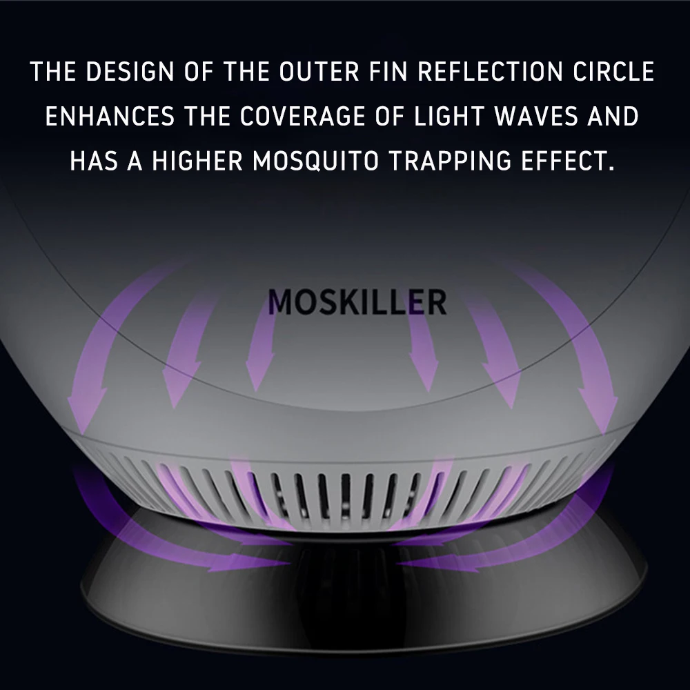 Электрическая лампа убийца комаров usb репеллент фотоубийца бесшумный