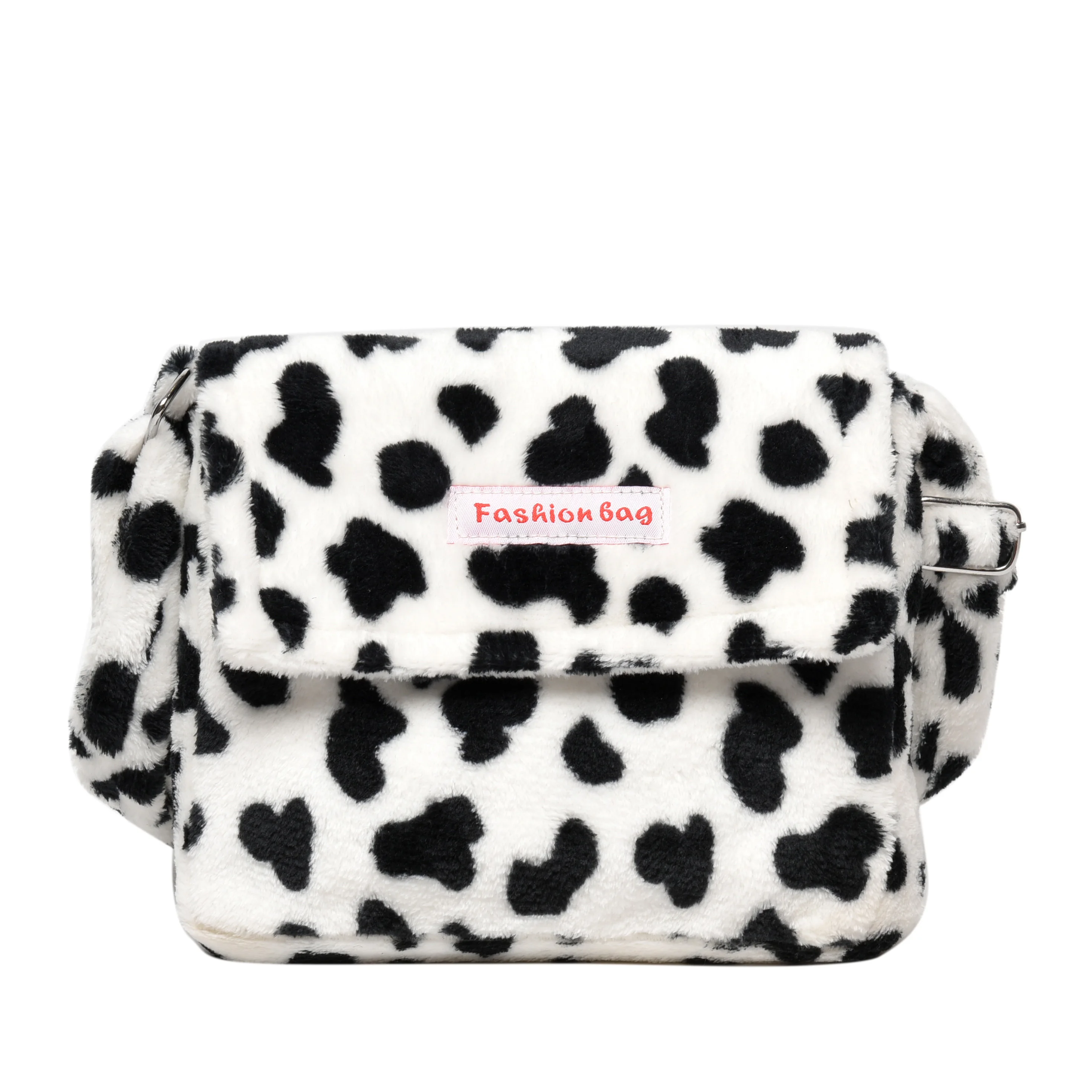 

Ins Hot-selling Plush Cow Pattern Handbags 2020 New Fashion All-match Shoulder Bag Winter Plush Messenger Bag