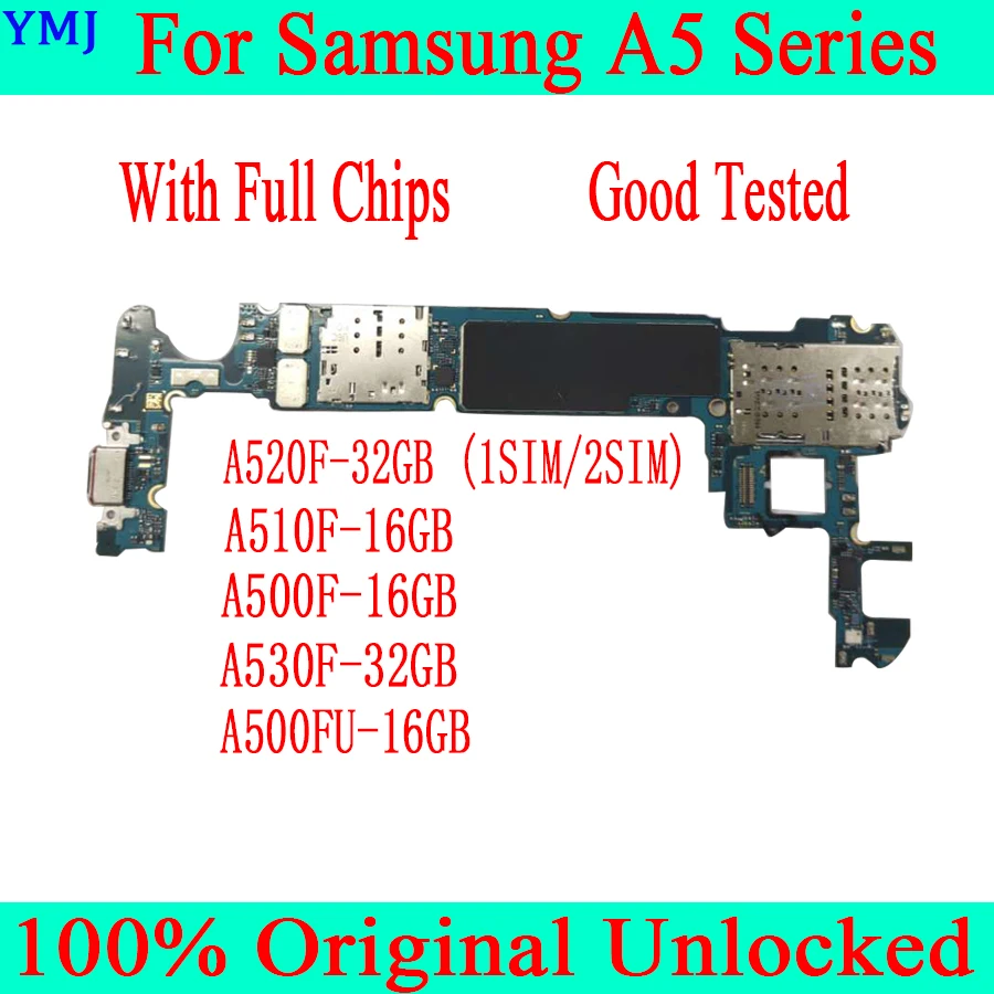 Материнская плата для Samsung Galaxy A5 A510F A520F A500F A500FU A530F 16 ГБ 32 оригинальная