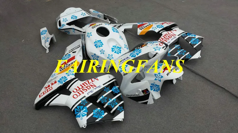 Injection Fairing kit for HONDA CBR600RR F5 03 04 CBR 600 RR 600RR CBR600 2003 2004 White blue Fairings bodywork+gifts HC34 | Автомобили и