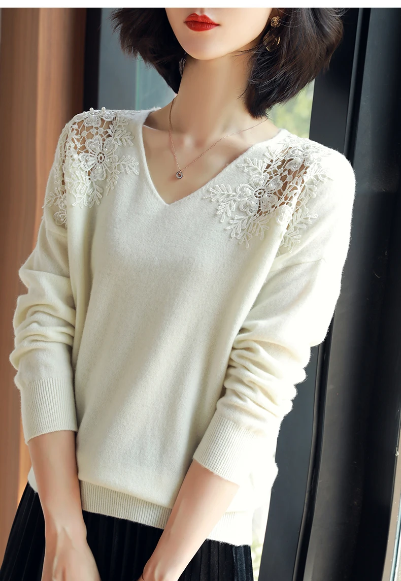 

Women Sweaters Winter Vintage Knitted Sweaters Female Korean Long Sleeve black