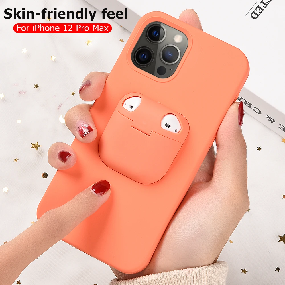 

Fashion Phone Protective Cover For iPhone 12 Pro Max Mini 7 8 Plus Cases Earphone Case For Airpods 1 2 Case For iPhone SE 2020