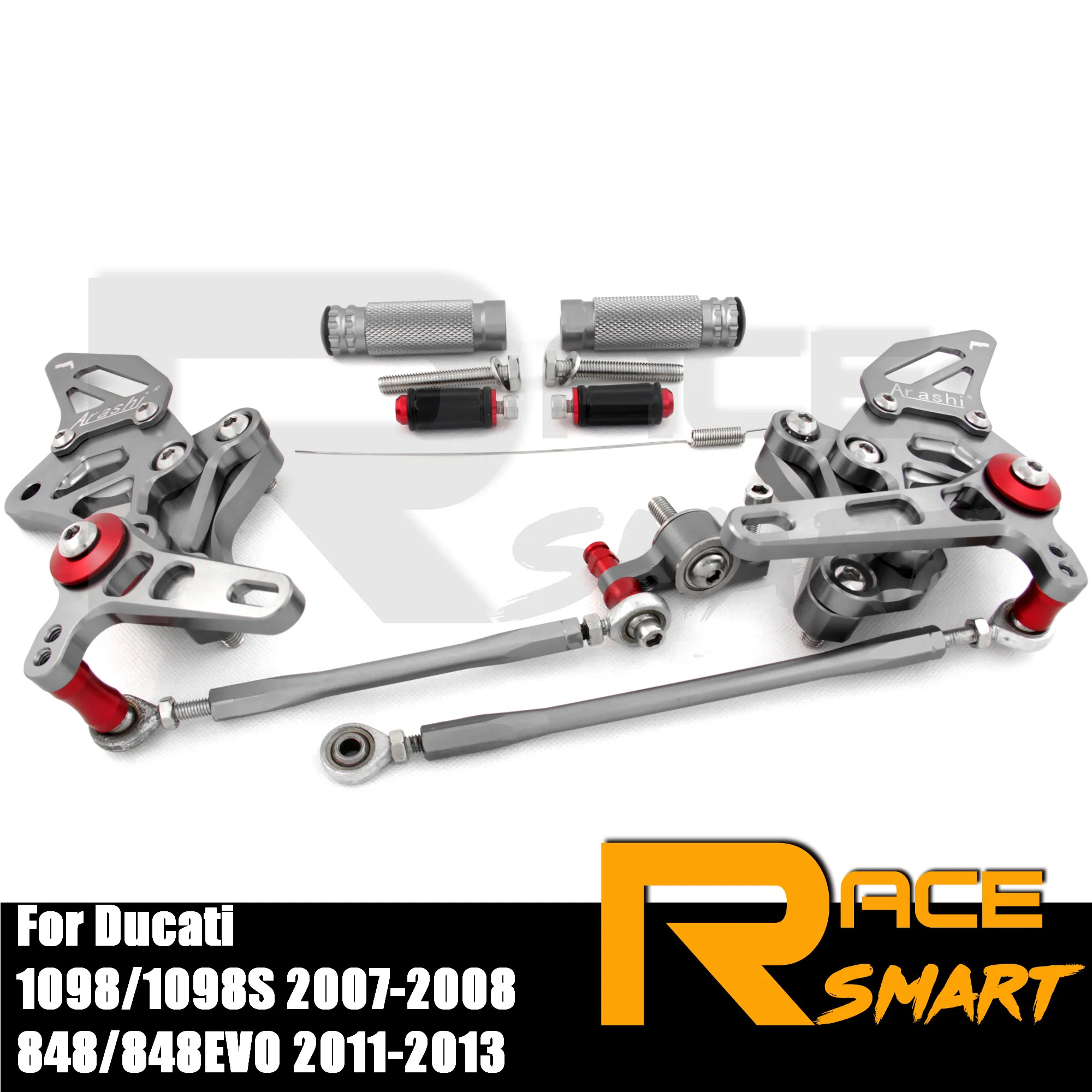 Для Ducati 1098 1098S 2007 2008 мотоциклетные CNC регулируемые Задние подножки Аксессуары для