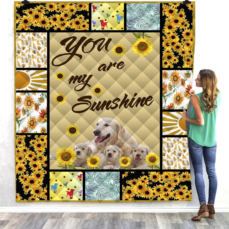 Дропшиппинг одеяло с принтом в виде рождественских оленей и собак для детей