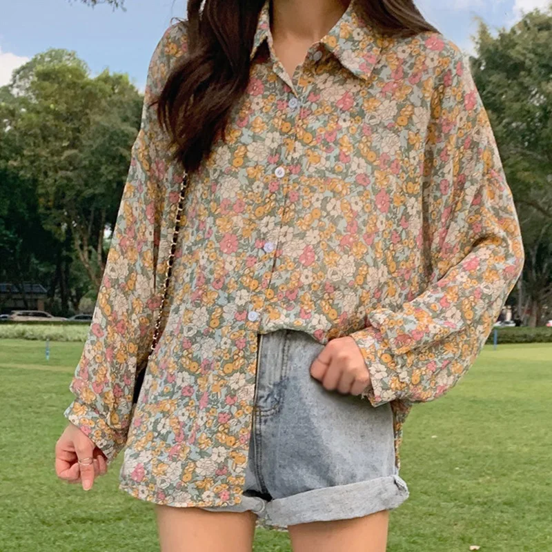 

Женские туфли с цветочным принтом Блузки летняя накидка от солнца, топ с длинными рукавами и с цветочным принтом женские блузки