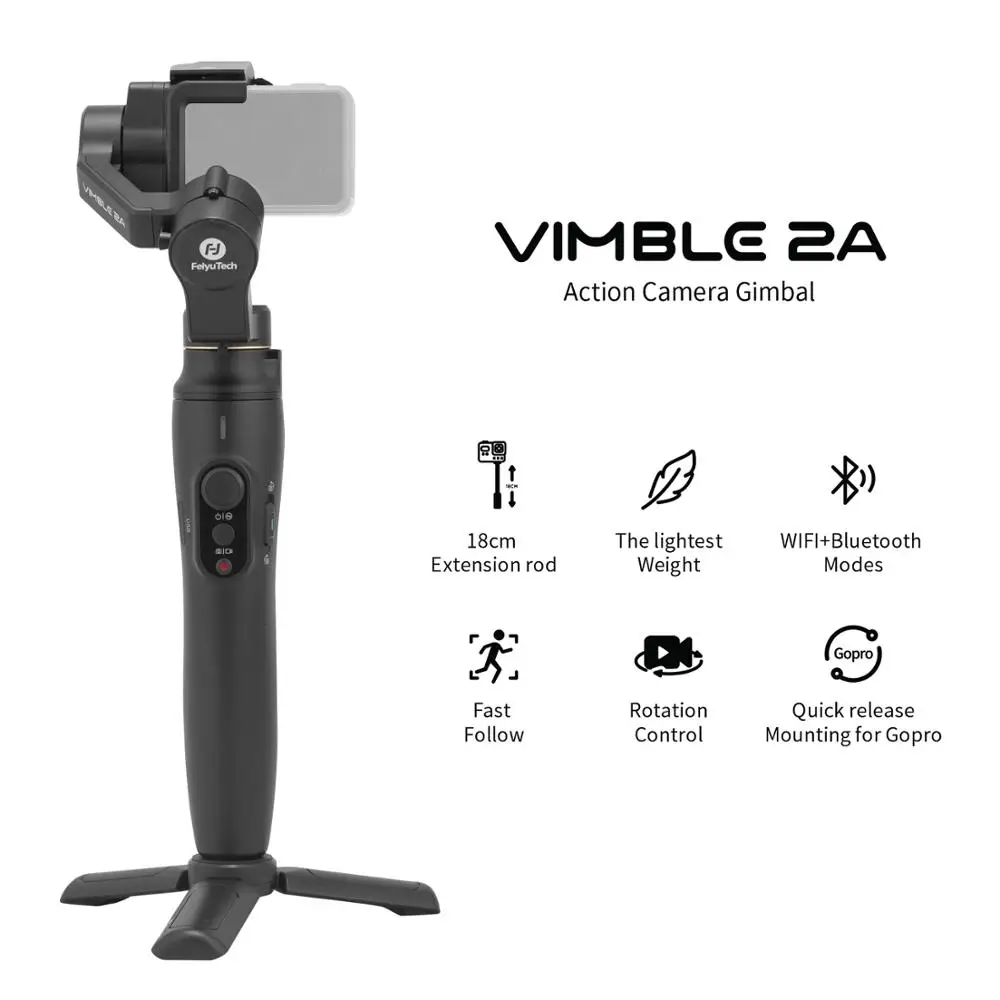 Feiyu Vimble 2A экшн Камера ручной 3 осевой карданный стабилизатор Wi Fi с дистанционным