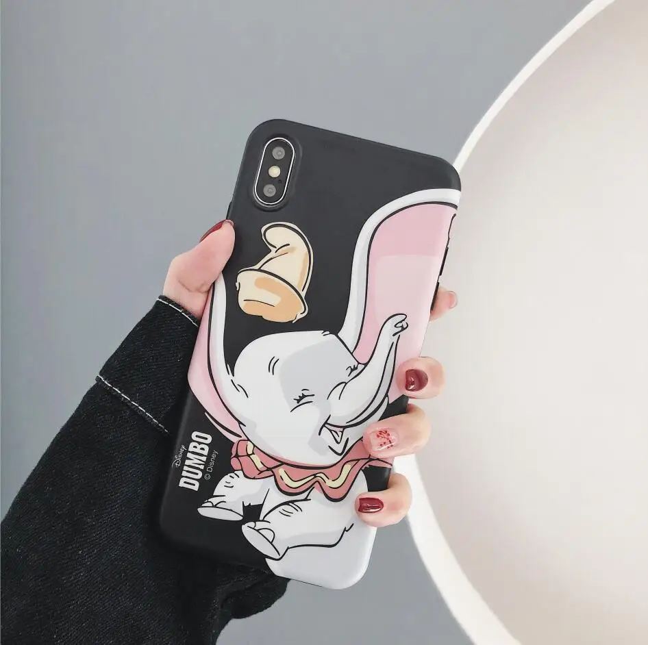 Милый простой мультфильм волна точка Dumbo IMD для iphone 6 6S 7 7plus 8 8Plus iphone X XR MAX чехол для телефона - Цвет: xiaofeixiang