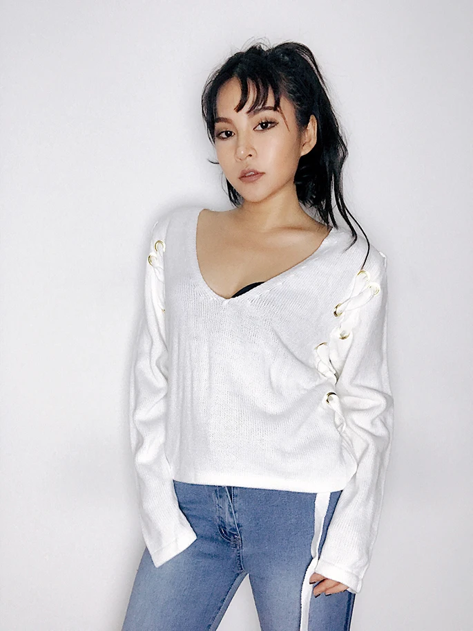 Новинка 2019 модная повседневная женская одежда простая и универсальная Вязаная